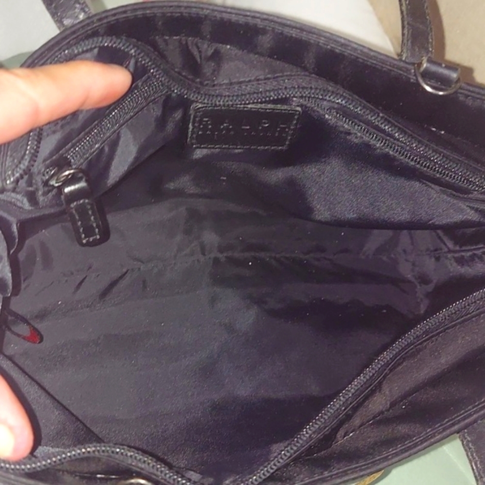 Vintage Ralph Lauren Nylon Black Tassel Small Tote Bag - Picture 11 of 12